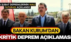 Bakan Kurum 6 Şubat depremlerinin mali faturasını açıkladı