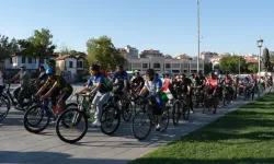 Konya'da pedallar Gazze için çevrildi