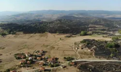 Ankara-Bolu sınırındaki yangın havadan görüntülendi