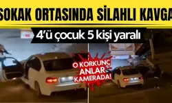 Sokak ortasında silahlı kavga: 4’ü çocuk 5 kişi yaralı