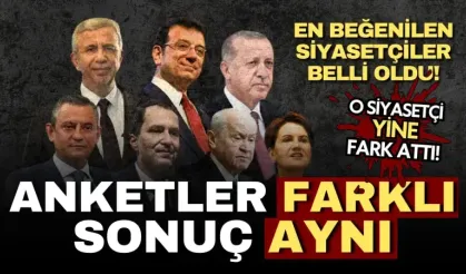 İki farklı anket aynı sonuç en beğenilen siyasetçi gene o isim oldu!