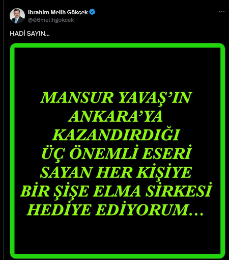 Screenshot 2024 10 21 At 11 33 13 X'te İbrahim Melih Gökçek Hadi̇ Sayin… Https T.co Eat68Fmml5 X